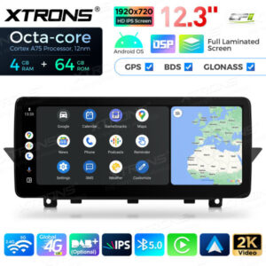 12,3 Zoll Octa Core 4 + 64 GB Global 4G LTE Android Autoradio Multimedia-Player mit vollständig laminiertem Bildschirm für BM