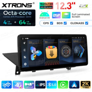 12,3 Zoll Octa Core 4 + 64 GB Global 4G LTE Android Autoradio Multimedia-Player mit vollständig laminiertem Bildschirm für BM