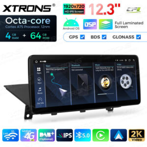 12,3 Zoll Octa Core 4 + 64 GB Global 4G LTE Android Autoradio Multimedia-Player mit vollständig laminiertem Bildschirm für BM