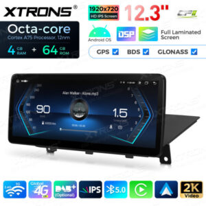 12,3 Zoll Octa Core 4 + 64 GB Global 4G LTE Android Autoradio Multimedia-Player mit vollständig laminiertem Bildschirm für BM