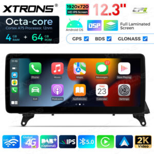 12,3 Zoll Octa Core 4 + 64 GB Global 4G LTE Android Autoradio Multimedia-Player mit vollständig laminiertem Bildschirm für BM