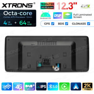 12,3 Zoll Octa Core 4 + 64 GB Global 4G LTE Android Autoradio Multimedia-Player mit vollständig laminiertem Bildschirm für BM