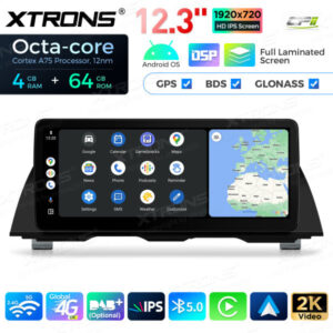 12,3 Zoll Octa Core 4 + 64 GB Global 4G LTE Android Autoradio Multimedia-Player mit vollständig laminiertem Bildschirm für BM