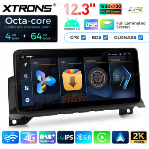 12,3 Zoll Octa Core 4 + 64 GB Global 4G LTE Android Autoradio Multimedia-Player mit vollständig laminiertem Bildschirm für BM