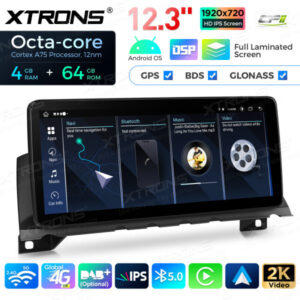 12,3 Zoll Octa Core 4 + 64 GB Global 4G LTE Android Autoradio Multimedia-Player mit vollständig laminiertem Bildschirm für BM