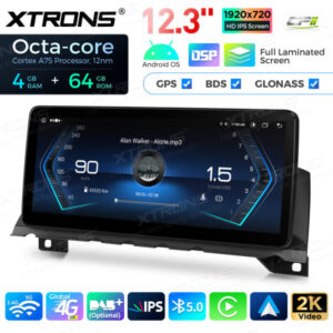 12,3 Zoll Octa Core 4 + 64 GB Global 4G LTE Android Autoradio Multimedia-Player mit vollständig laminiertem Bildschirm für BM