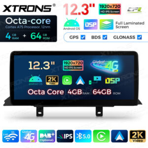 12,3 Zoll Octa Core 4 + 64 GB Global 4G LTE Android Autoradio Multimedia-Player mit vollständig laminiertem Bildschirm für BM