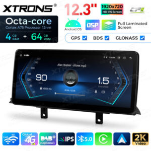 12,3 Zoll Octa Core 4 + 64 GB Global 4G LTE Android Autoradio Multimedia-Player mit vollständig laminiertem Bildschirm für BM