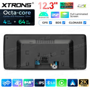 12,3 Zoll Octa Core 4 + 64 GB Global 4G LTE Android Autoradio Multimedia Player mit vollständig laminiertem Bildschirm für BM