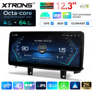 12,3 Zoll Octa Core 4 + 64 GB Global 4G LTE Android Autoradio Multimedia-Player mit vollständig laminiertem Bildschirm für BM