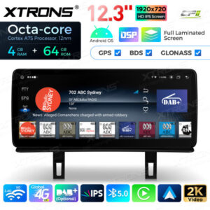 12,3-Zoll-Octa Core 4 + 64 GB Global 4G LTE Android Auto-Stereo-Multimedia-Player mit vollständig laminiertem Bildschirm für
