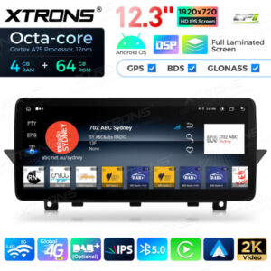 12,3 Zoll Octa Core 4 + 64 GB Global 4G LTE Android Autoradio Multimedia-Player mit vollständig laminiertem Bildschirm für BM
