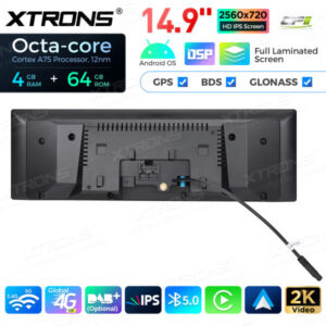 14,9 Zoll Octa Core 4 + 64 GB Global 4G LTE Android Autoradio Multimedia-Player mit vollständig laminiertem Bildschirm für BM