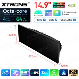14,9 Zoll Octa Core 4 + 64 GB Global 4G LTE Android Autoradio Multimedia-Player mit vollständig laminiertem Bildschirm für BM