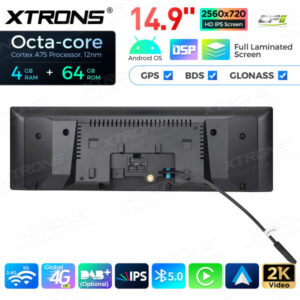 14,9 Zoll Octa Core 4 + 64 GB Global 4G LTE Android Autoradio Multimedia-Player mit vollständig laminiertem Bildschirm für BM
