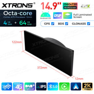 14,9 Zoll Octa Core 4 + 64 GB Global 4G LTE Android Autoradio Multimedia-Player mit vollständig laminiertem Bildschirm für BM