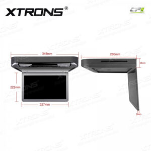 13,3-Zoll-1080P-Video-HD-Digital-TFT-Monitor 16:9-Breitbild-Autodach-Player mit HDMI-Anschluss und 2-teiligen Kopfhörern
