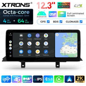 12,3 Zoll Octa Core 4 + 64 GB Global 4G LTE Android Autoradio Multimedia-Player mit vollständig laminiertem Bildschirm für BM
