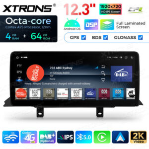 12,3 Zoll Octa Core 4 + 64 GB Global 4G LTE Android Autoradio Multimedia-Player mit vollständig laminiertem Bildschirm für BM