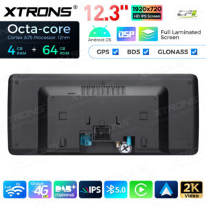 12,3 Zoll Octa Core 4 + 64 GB Global 4G LTE Android Autoradio Multimedia-Player mit vollständig laminiertem Bildschirm für BM
