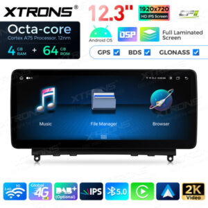 12,3 Zoll Octa Core 4 + 64 GB Global 4G LTE Android Autoradio Multimedia-Player mit vollständig laminiertem Bildschirm für Me