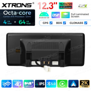 12,3 Zoll Octa Core 4 + 64 GB Global 4G LTE Android Autoradio Multimedia Player mit vollständig laminiertem Bildschirm für Me