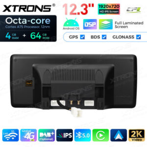 12,3 Zoll Octa Core 4 + 64 GB Global 4G LTE Android Autoradio Multimedia-Player mit vollständig laminiertem Bildschirm für Me