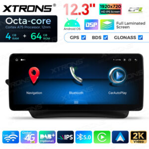 12,3 Zoll Octa Core 4 + 64 GB Global 4G LTE Android Autoradio Multimedia-Player mit vollständig laminiertem Bildschirm für Me