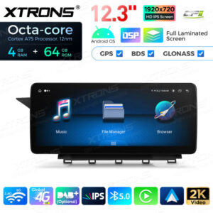 12,3 Zoll Octa Core 4 + 64 GB Global 4G LTE Android Autoradio Multimedia-Player mit vollständig laminiertem Bildschirm für Me