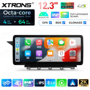 12,3 Zoll Octa Core 4 + 64 GB Global 4G LTE Android Autoradio Multimedia-Player mit vollständig laminiertem Bildschirm für Me