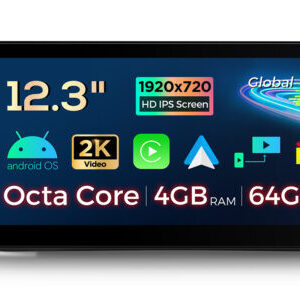 12,3 Zoll Octa Core 4 + 64 GB Global 4G LTE Android Autoradio Multimedia-Player mit vollständig laminiertem Bildschirm für Me