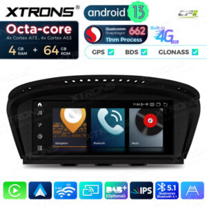 8,8 Zoll Qualcomm Snapdragon 662 Android 4GB RAM + 64GB ROM Autoradio Multimedia Player für BMW 3er E90 / 5er E60 CCC
