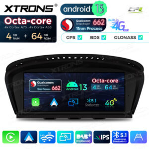 8,8 Zoll Qualcomm Snapdragon 662 Android 4GB RAM + 64GB ROM Autoradio Multimedia Player für BMW 3er E90 / 5er E60 CCC
