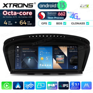 8,8 Zoll Qualcomm Snapdragon 662 Android 4GB RAM + 64GB ROM Autoradio Multimedia Player für BMW 3er E90 / 5er E60 CCC