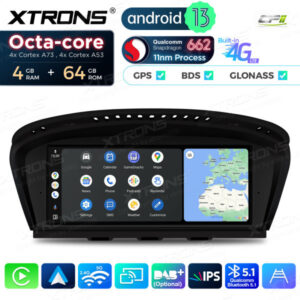 8,8 Zoll Qualcomm Snapdragon 662 Android 4GB RAM + 64GB ROM Autoradio Multimedia Player für BMW 3er E90 / 5er E60 CCC
