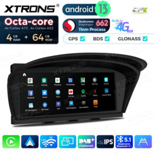 8,8 Zoll Qualcomm Snapdragon 662 Android 4GB RAM + 64GB ROM Autoradio Multimedia Player für BMW 3er E90 / 5er E60 CCC