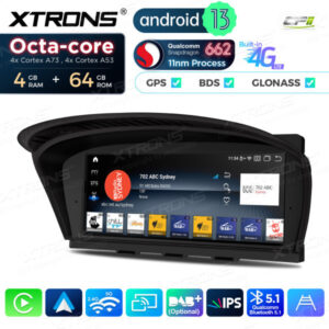 8,8 Zoll Qualcomm Snapdragon 662 Android 4GB RAM + 64GB ROM Autoradio Multimedia Player für BMW 3er E90 / 5er E60 CCC