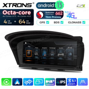 8,8 Zoll Qualcomm Snapdragon 662 Android 4GB RAM + 64GB ROM Autoradio Multimedia Player für BMW 3er E90 / 5er E60 CCC