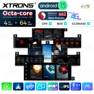 8,8 Zoll Qualcomm Snapdragon 662 Android 4GB RAM + 64GB ROM Autoradio Multimedia Player für BMW 3er E90 / 5er E60 CCC