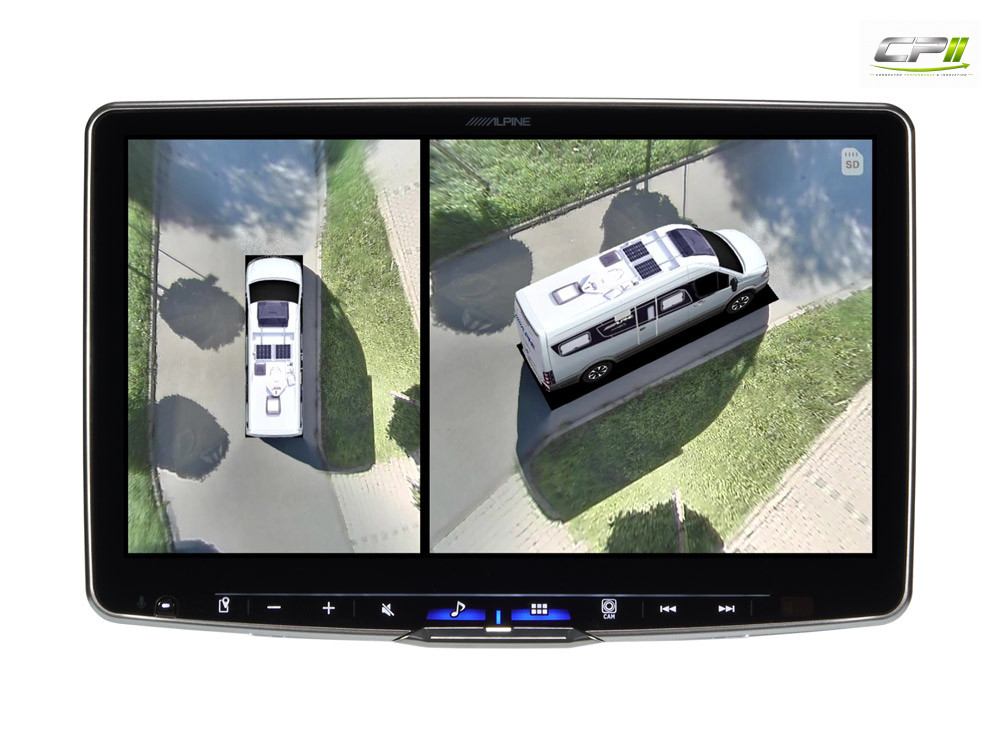 Alpine HCS-T100 360-Grad-HD-Kamerasystem für Reisemobile und Camper Vans für mehr Sicherheit und keine toten Winkel