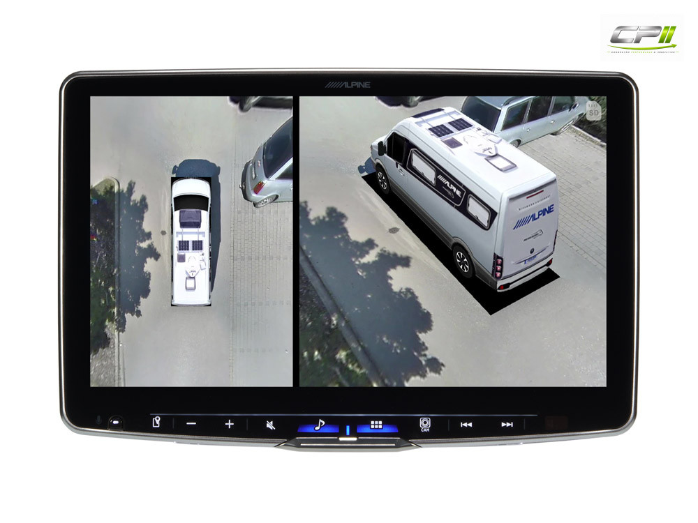 Alpine HCS-T100 360-Grad-HD-Kamerasystem für Reisemobile und Camper Vans für mehr Sicherheit und keine toten Winkel
