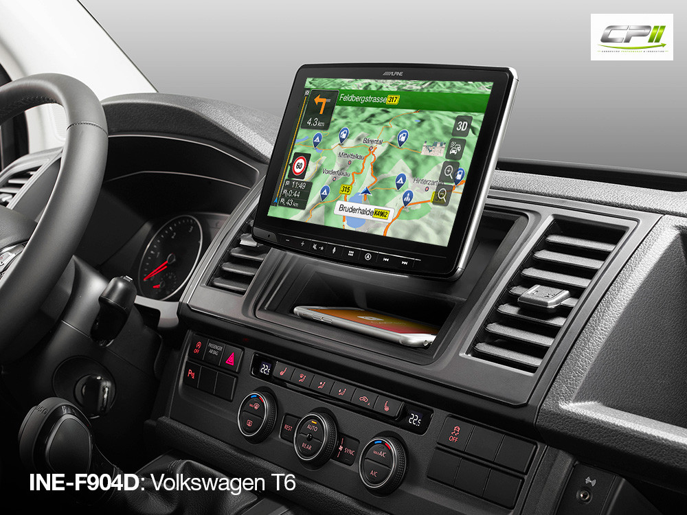 Alpine INE-F904D 1-DIN Navigationssystem mit 9-Zoll Touchscreen, DAB+, HDMI und Apple CarPlay /Android Auto
