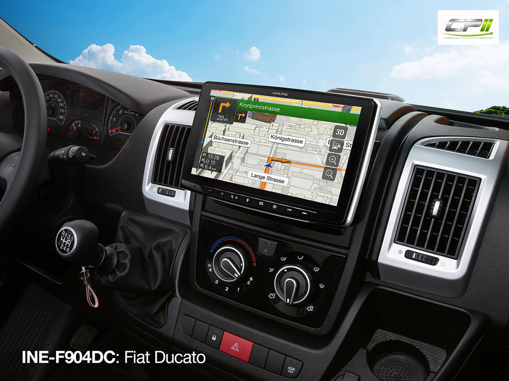 Alpine INE-F904DC 1-DIN Navigationssystem mit 9-Zoll Touchscreen, LKW- und Reisemobilprofile, DAB+, HDMI, Apple CarPlay und A