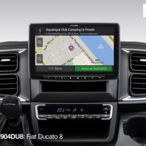 Alpine INE-F904DU8 Navigationssystem mit 9-Zoll Touchscreen für Ducato 8, 1-DIN-Einbaugehäuse, DAB+, Apple CarPlay und Androi