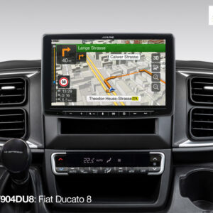 Alpine INE-F904DU8 Navigationssystem mit 9-Zoll Touchscreen für Ducato 8, 1-DIN-Einbaugehäuse, DAB+, Apple CarPlay und Androi