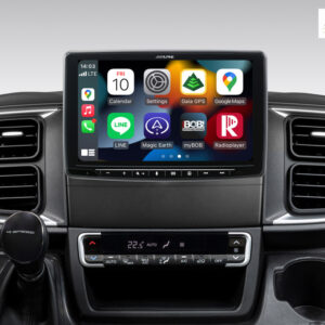 Alpine INE-F904DU8S Schwenkbares Navigationssystem mit 9-Zoll Touchscreen für Ducato 8, 1-DIN-Einbaugehäuse, DAB+, Apple CarP