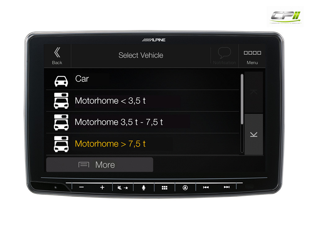 Alpine INE-F904S907 Navigationssystem mit 9-Zoll Touchscreen für Mercedes Sprinter 907, 1-DIN-Einbaugehäuse, DAB+, Apple CarP