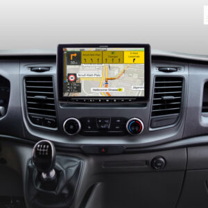 Alpine INE-F904TRA Navigationssystem mit 9-Zoll Touchscreen für Ford Transit Custom mit 1-DIN-Einbaugehäuse, DAB+, Apple CarP