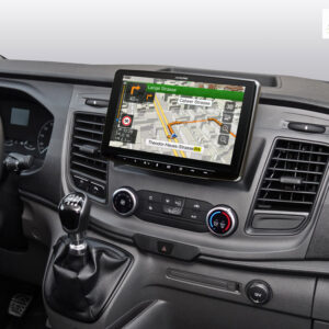 Alpine INE-F904TRA Navigationssystem mit 9-Zoll Touchscreen für Ford Transit Custom mit 1-DIN-Einbaugehäuse, DAB+, Apple CarP