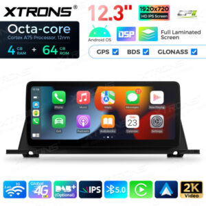 12,3 Zoll Octa Core 4 + 64 GB Global 4G LTE Android Autoradio Multimedia Player mit vollständig laminiertem Bildschirm für BM